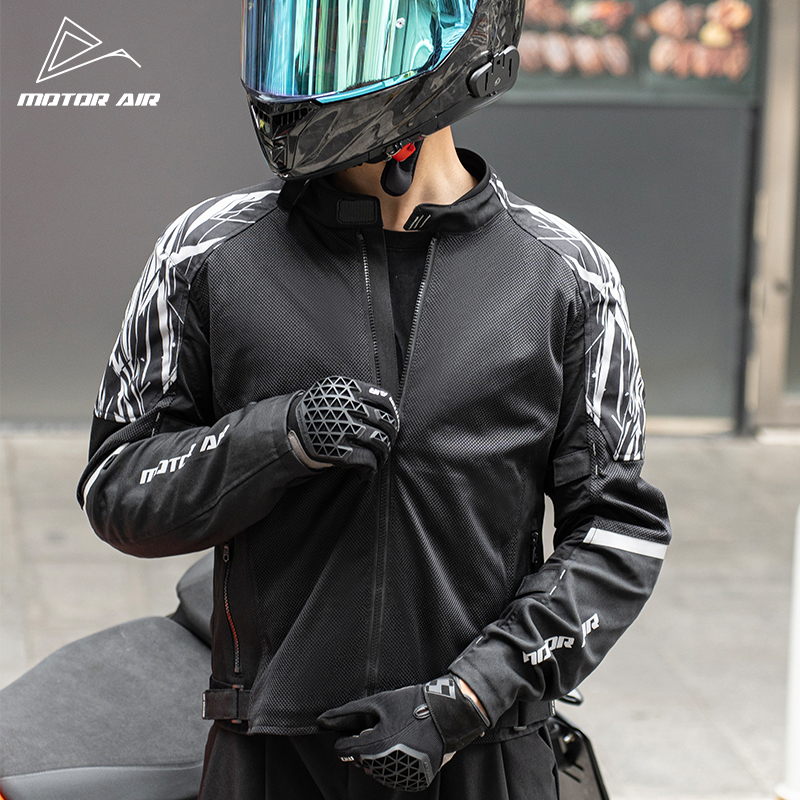 Motorcycle Gear Mesh - Siyah Motosiklet Ceketi Erkek Giyim Sürüş