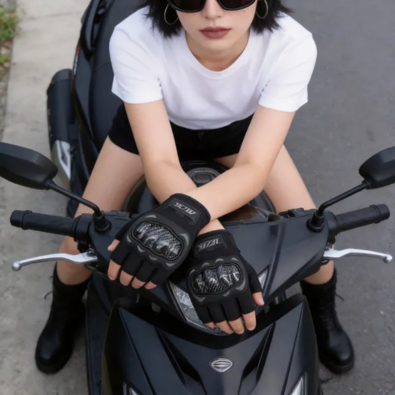 Xxl Motorcycle Gear - VEMAR Yarım Parmak motosiklet eldivenleri Yaz
