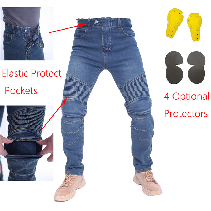Motorcycle Gear Testing - Erkek Kot Pantolon Nakışlı Motosiklet Pantolonu