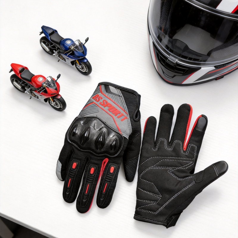 Motorcycle Gear Mesh - RS Tam Parmak Motosiklet Eldivenleri Nefes